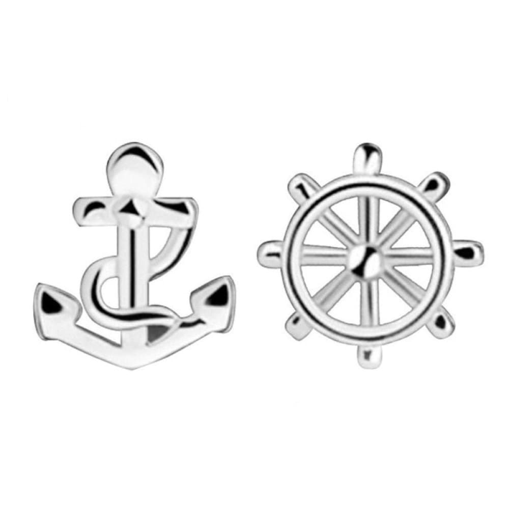 Anchor earrings Silver