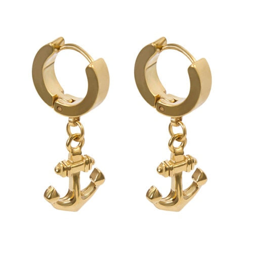 Anchor shaped earrings - Gold