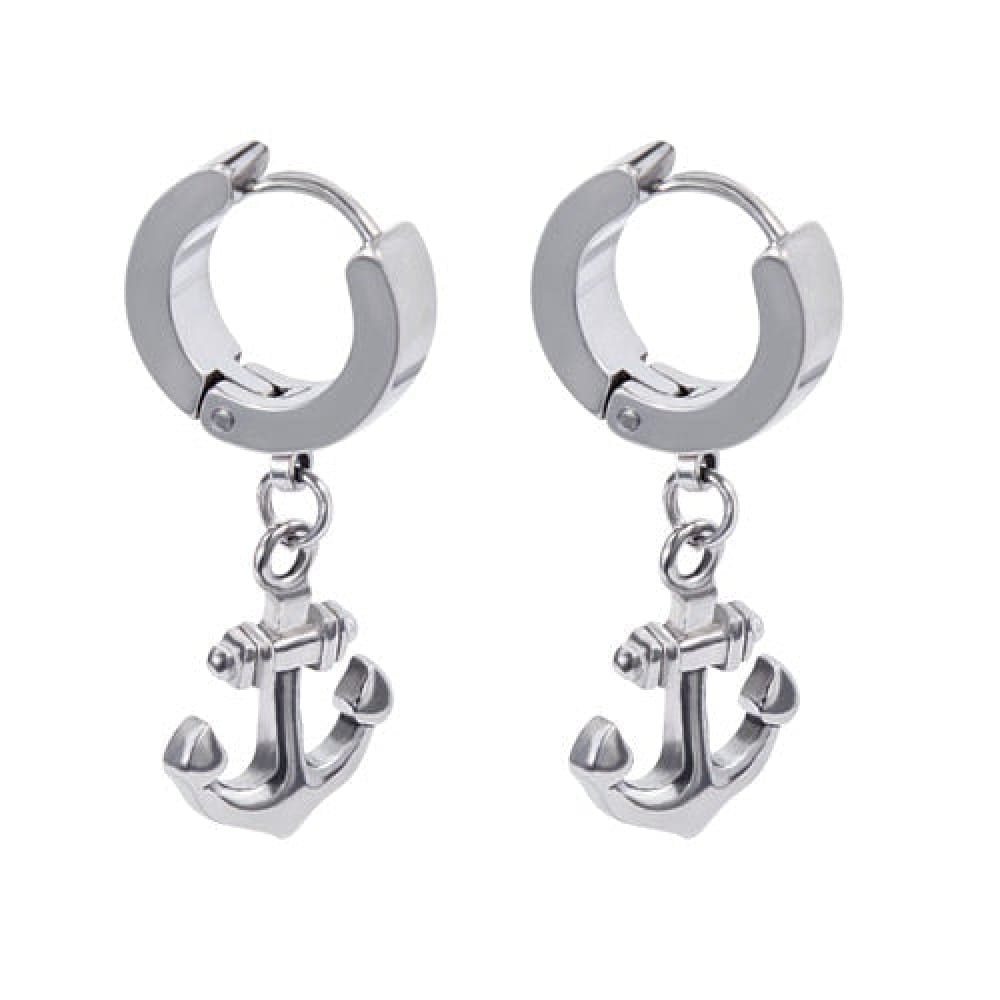 Anchor shaped earrings - Silver