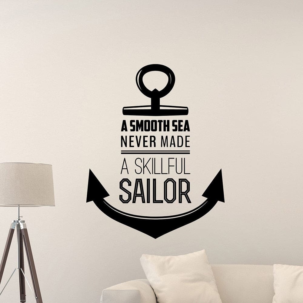 Anchor Wall Sticker Quote
