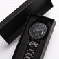 Personalized Black Chronograph Watch with Custom Engraving - Madeinsea©