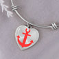 Personalized Adjustable Heart Bangle Bracelet - Madeinsea©