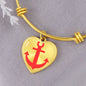 Personalized Adjustable Heart Bangle Bracelet - Madeinsea©