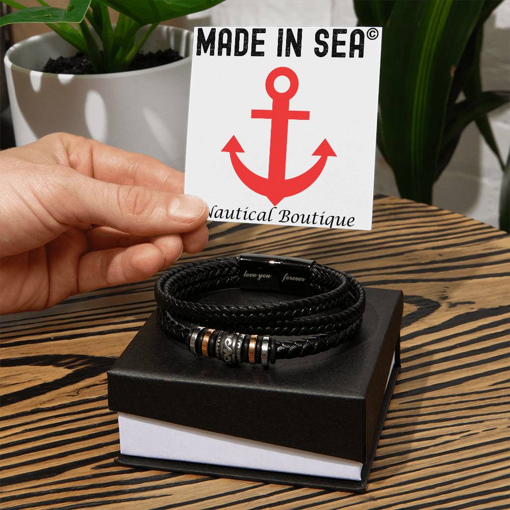 Personalized Nautical Bracelet with Custom Message Card - Madeinsea©