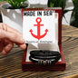 Personalized Nautical Bracelet with Custom Message Card - Madeinsea©