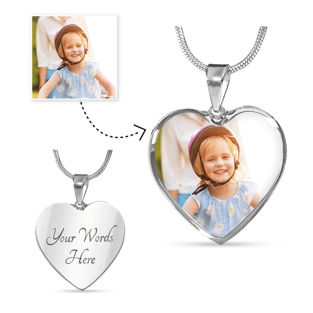 Personalized Heart Pendant Necklace by MadeInSea