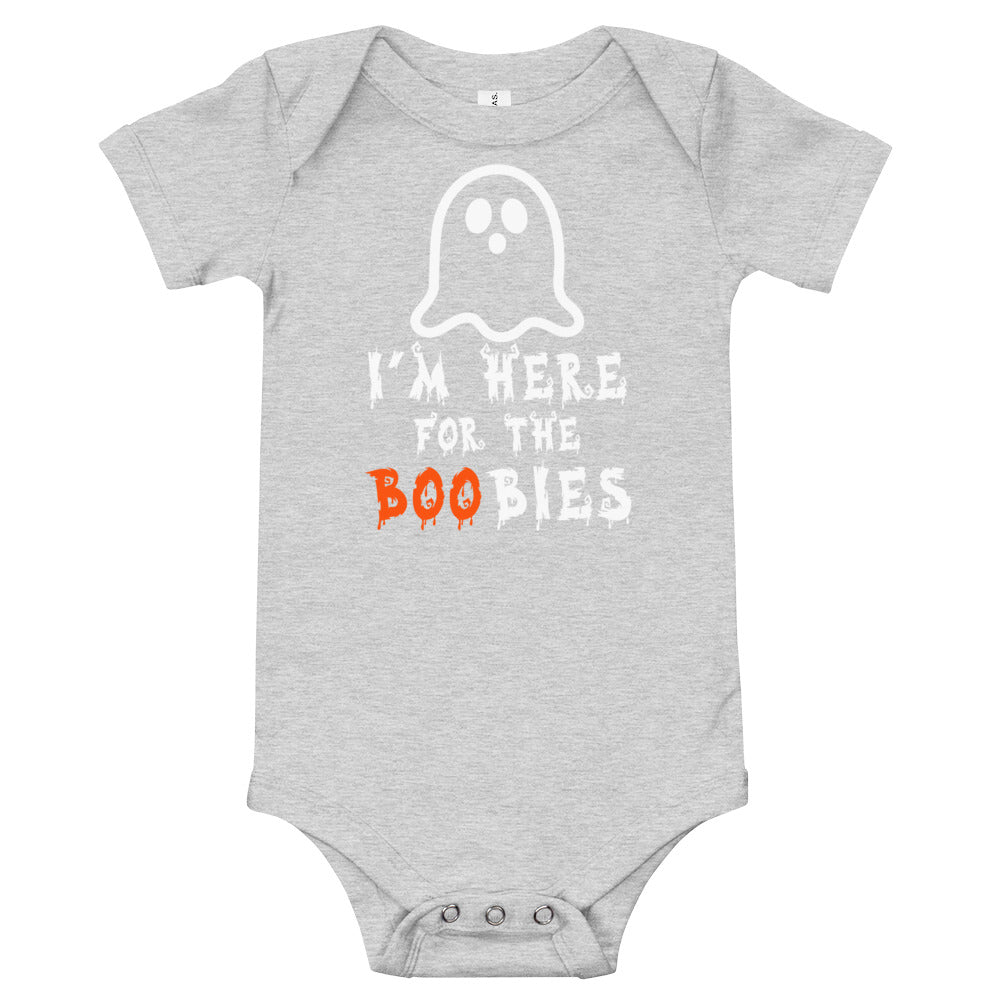 I'm Here For the Boobies,I'm Here For the Boobies Funny Baby Halloween One Piece ,1st Halloween One Piece, Funny Baby Halloween Tee - Madeinsea©