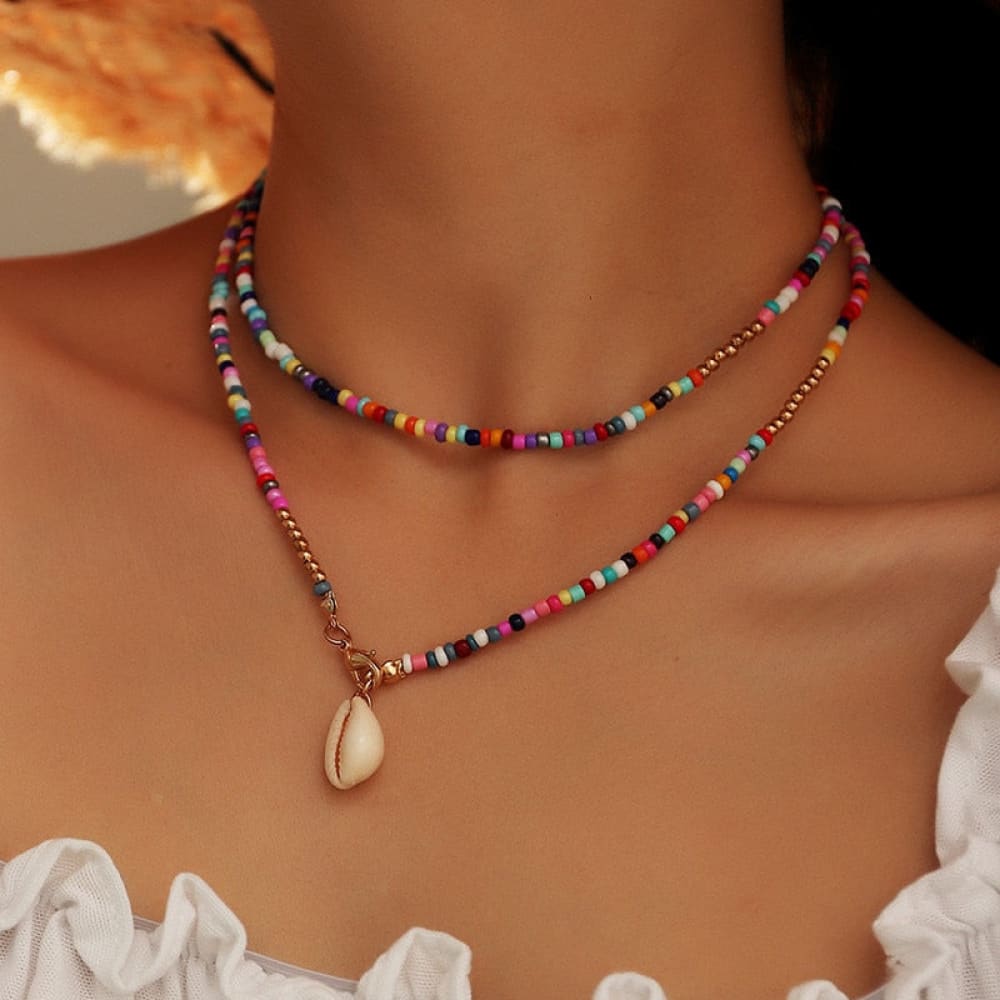 Beaded Shell Necklace