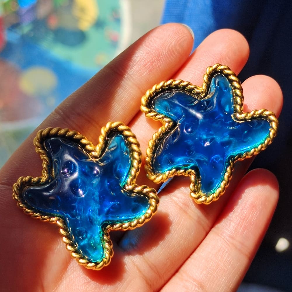 Big Vintage Starfish Earrings