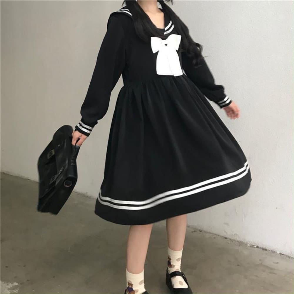 Black And White Nautical Dress