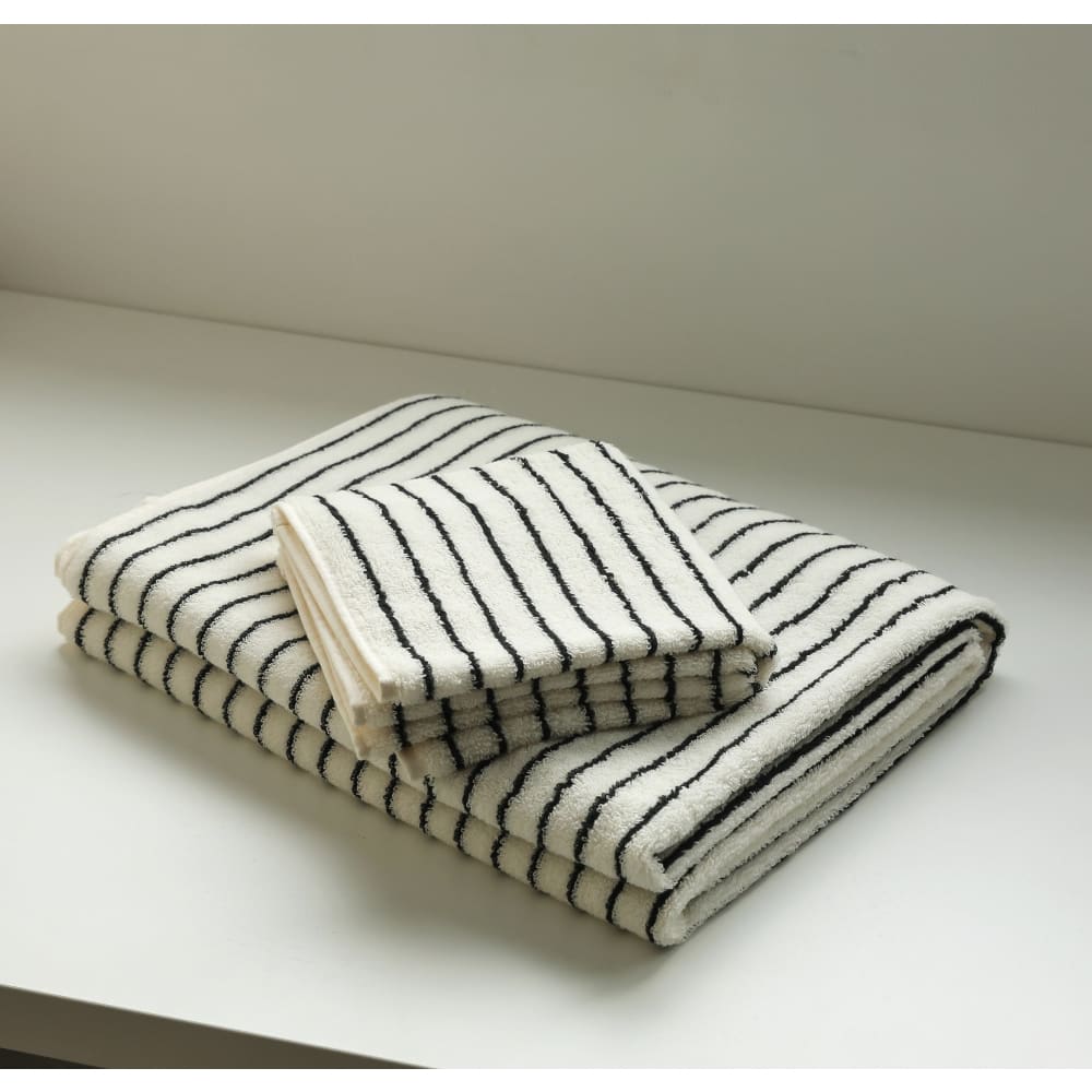 Black And White Striped Beach Towel