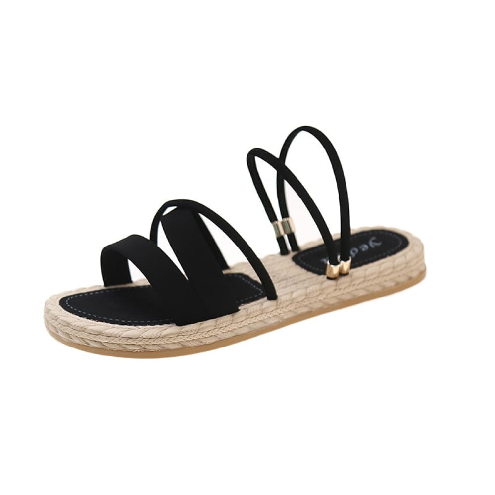 Black Beach Sandals