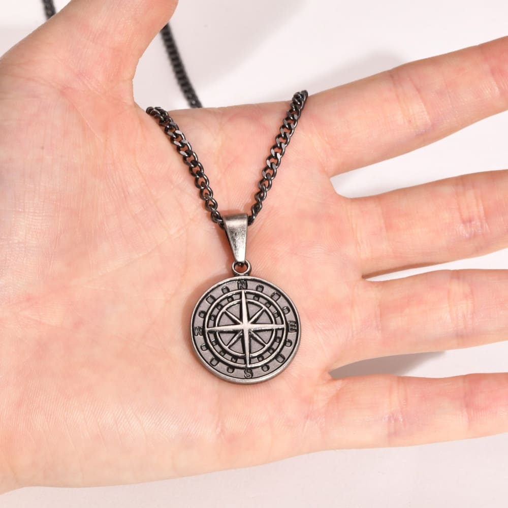Black Compass Necklace