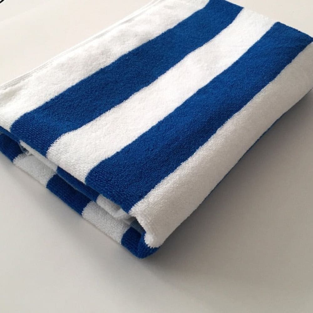 Blue And White Beach Towel