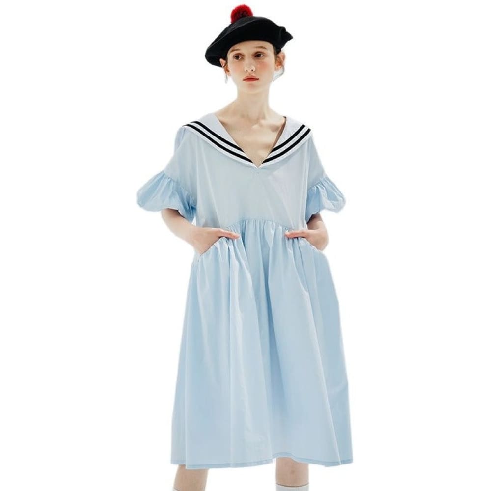 Blue And White Nautical Dress