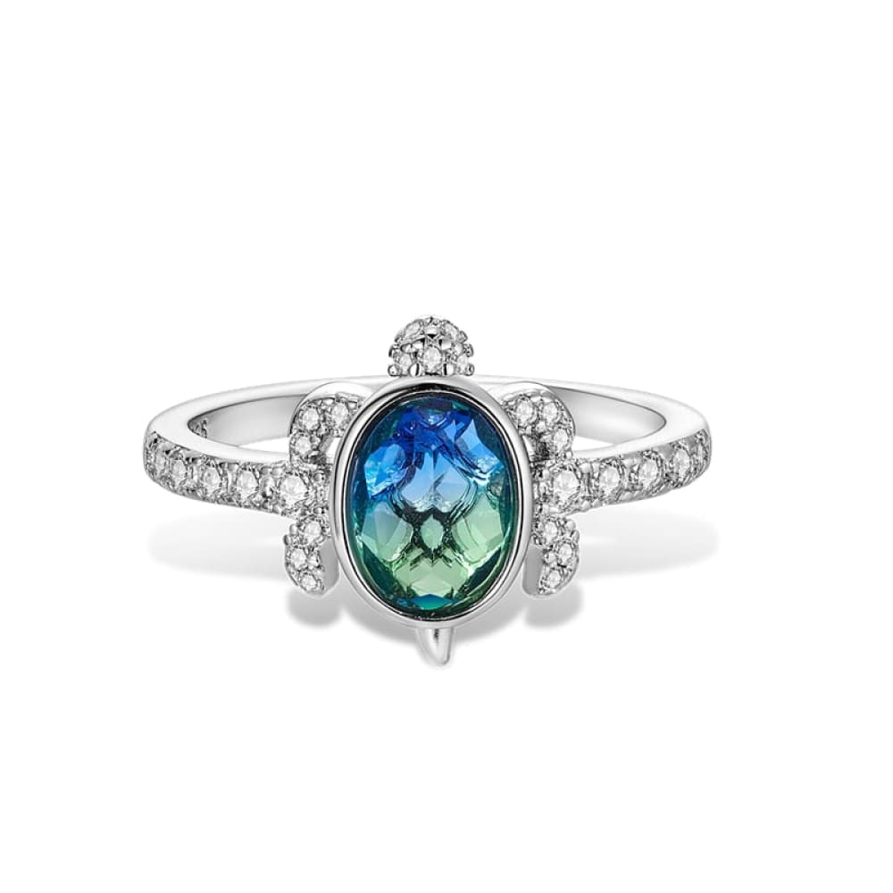 Blue Diamond Sea Turtle Ring