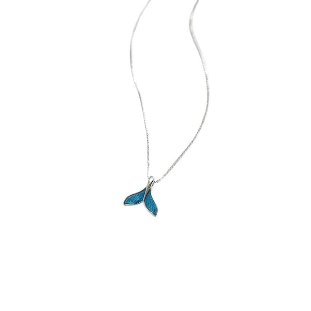 Blue Mermaid Tail Necklace