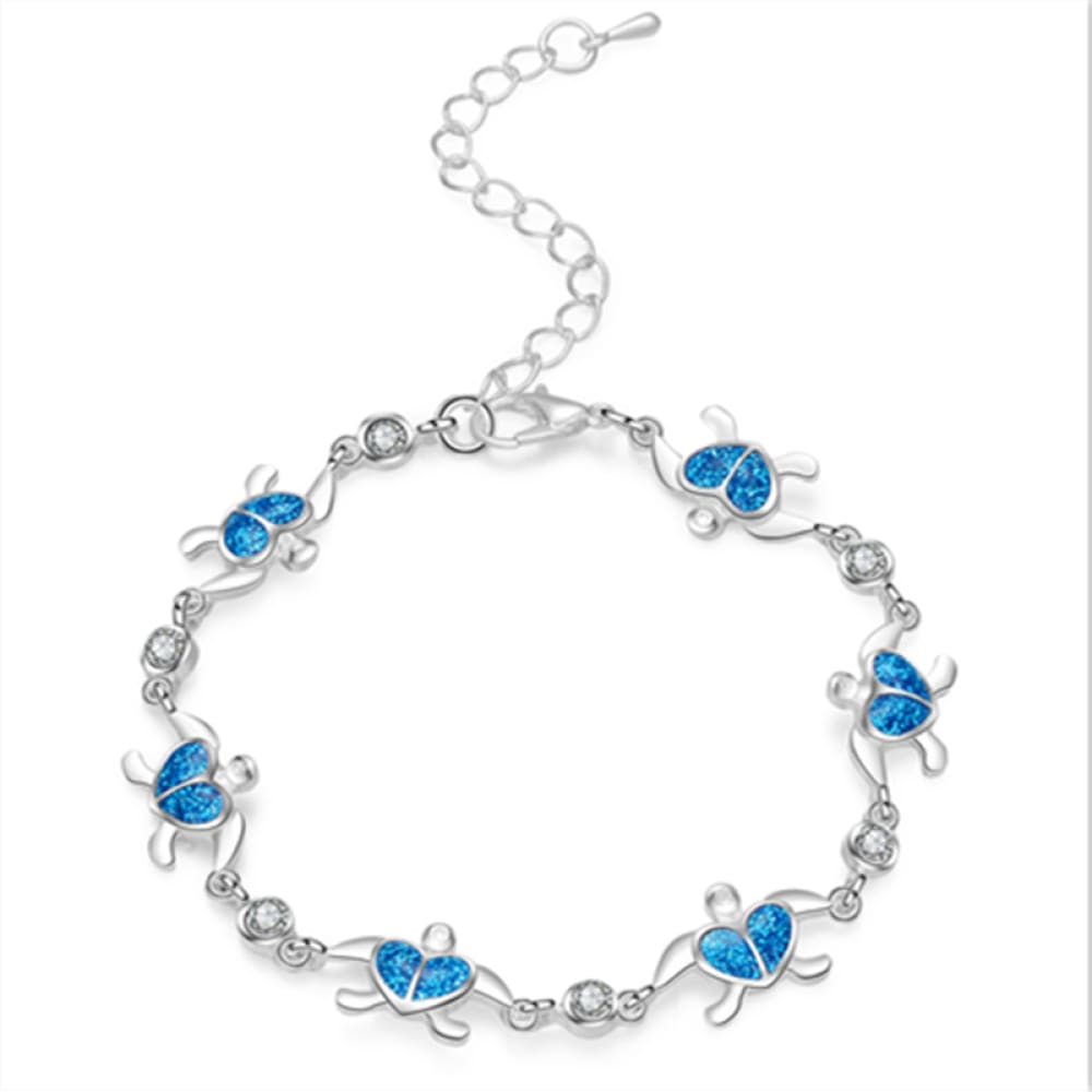 Blue Stone Sea Turtle Bracelet