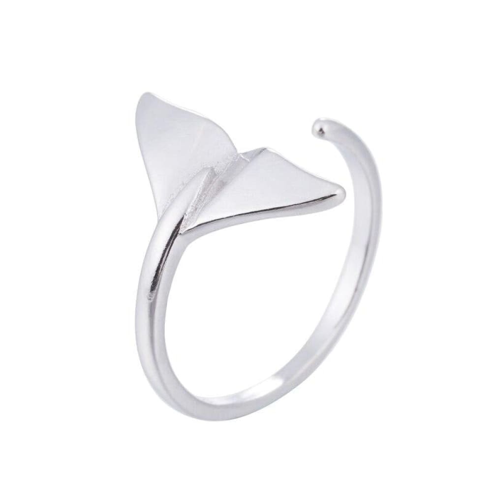 Blue Whale (Fish Tail Ring) - Resizable / Silver