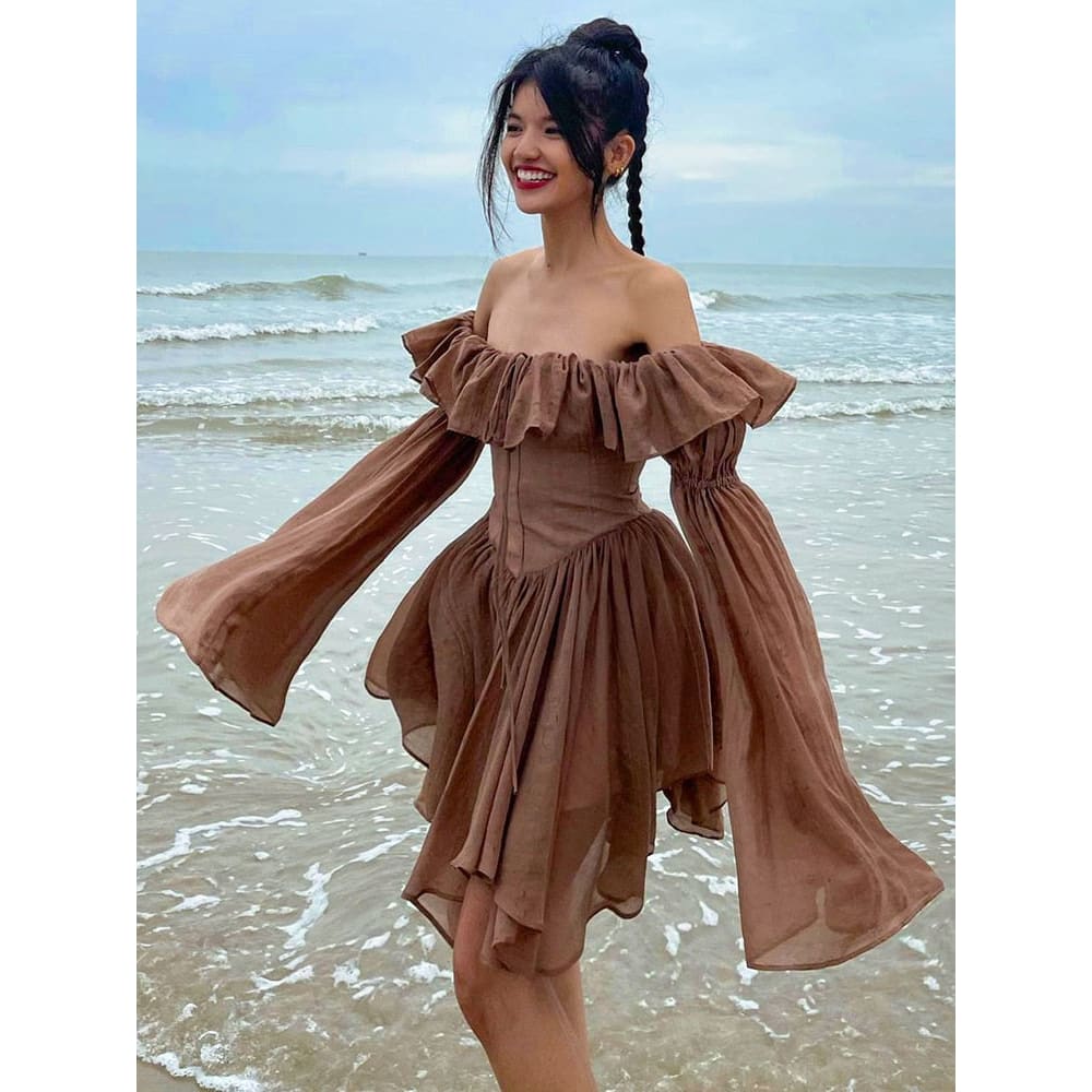 Brown Beach Dress