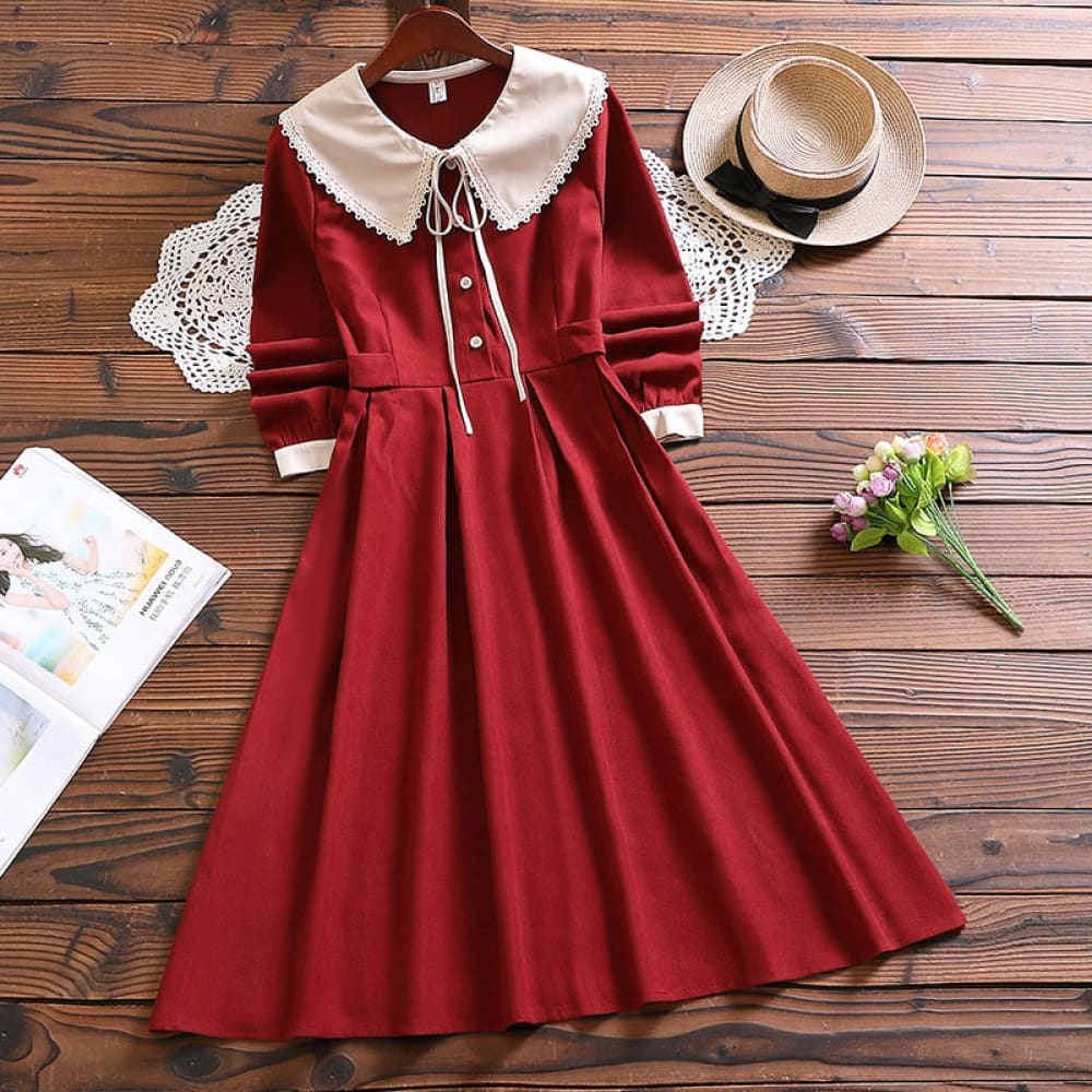sailor dress red Vintage Red Sailor Dress Girls Handmade Preppy Nautical Fourth of July Patriotic