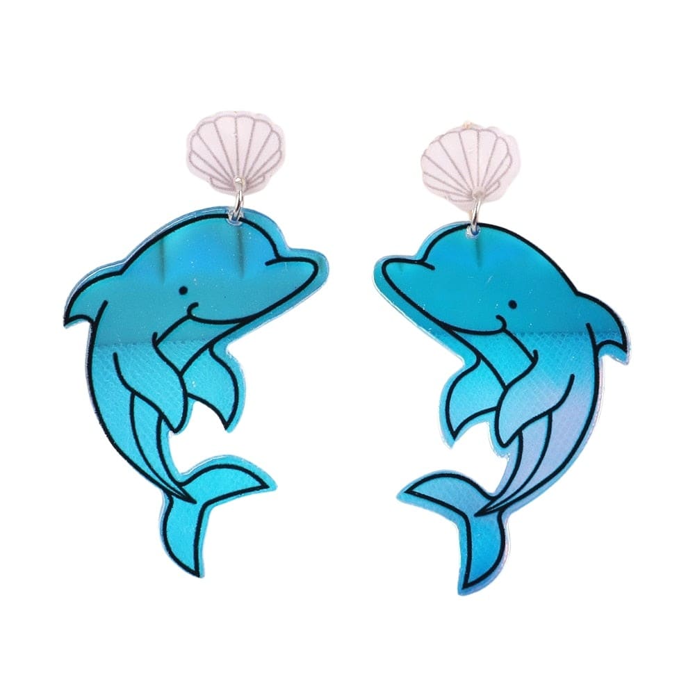 Cartoon Whale Earrings