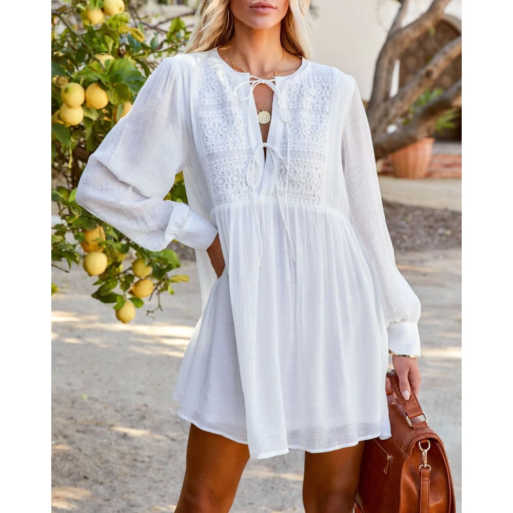 Casual White Beach Dress