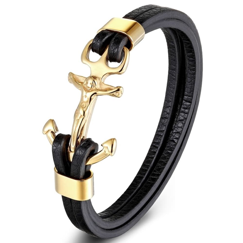 Christian Anchor Bracelet - Gold