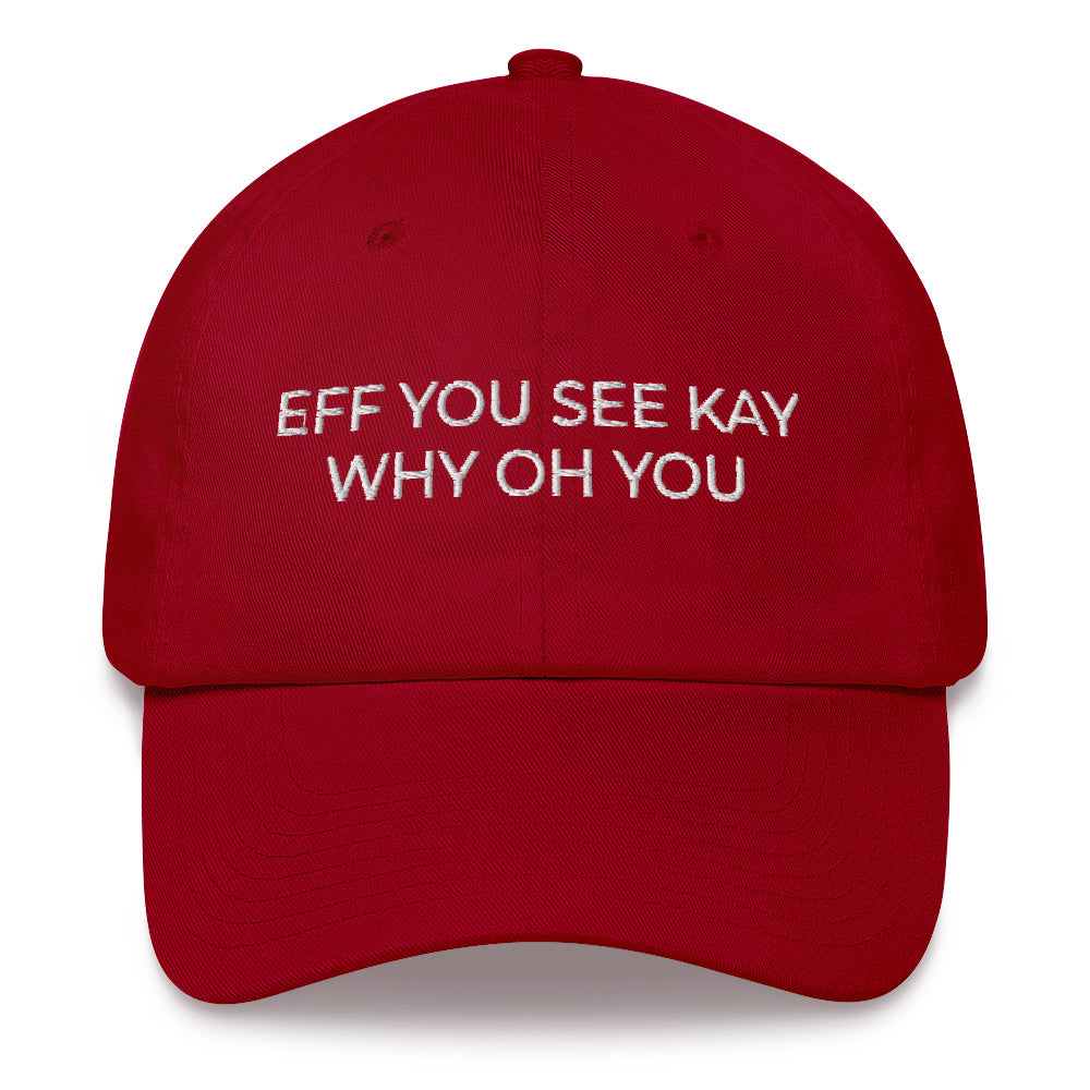 Eff You See Kay Why Oh You Hat, Elephants And Yoga Hat, Elephant Yoga Hat, Funny Yoga Hat, Funny Elephant Yogi, Elephant Quote Dad hat - Madeinsea©