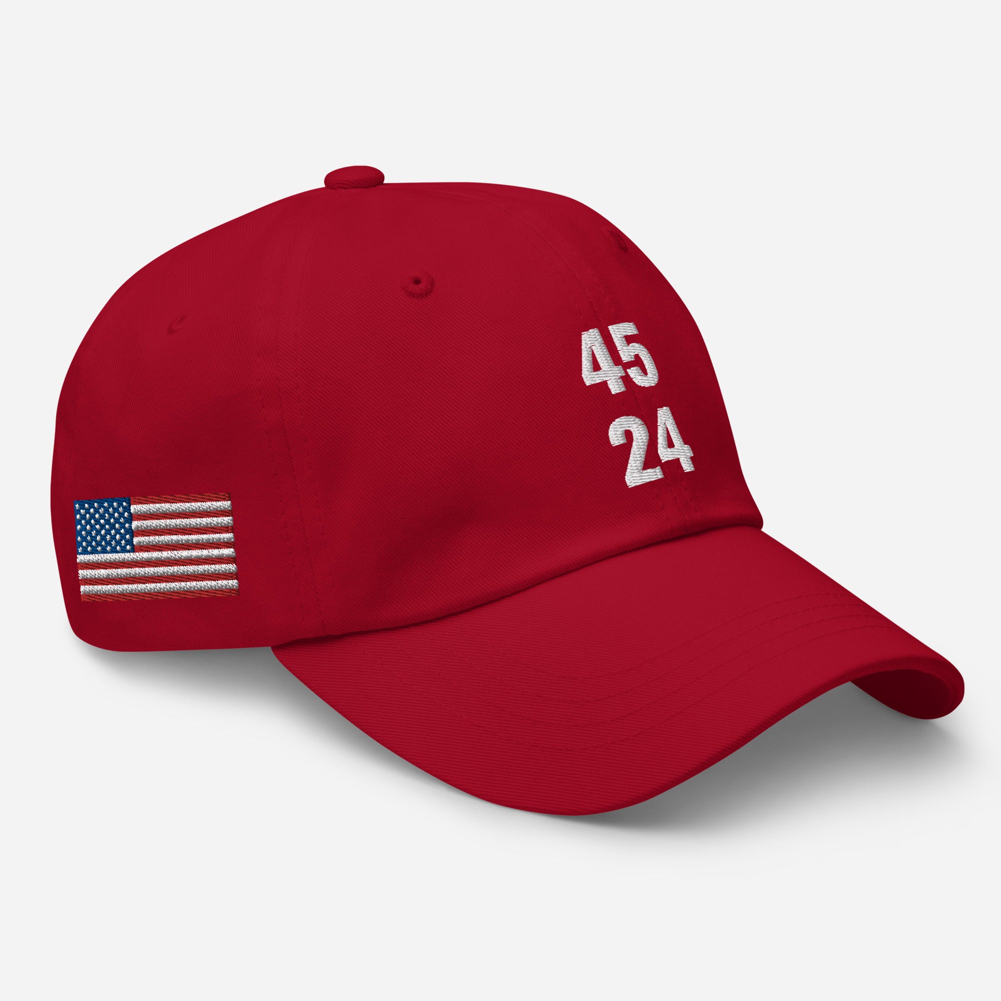 45 24 Trump 2024 Dad Hat, 45 MAGA Mütze, 45 Trump Cap, 45 Dad Cap, 45 rote Donald Trump Cap, Republikaner Mützen, Amerikanische Flagge Mütze
