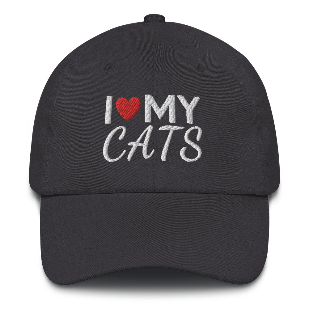 Cat LOVE Hat, I Love Cats Cap, Cat Life, Cat Hat, Cat Lover Hat, Women Hat, Animal Hat, Pet Hats, I Love My Cat Hats - Madeinsea©