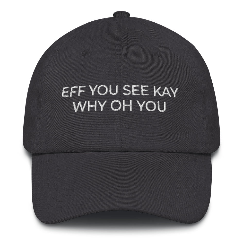 Eff You See Kay Why Oh You Hat, Elephants And Yoga Hat, Elephant Yoga Hat, Funny Yoga Hat, Funny Elephant Yogi, Elephant Quote Dad hat - Madeinsea©