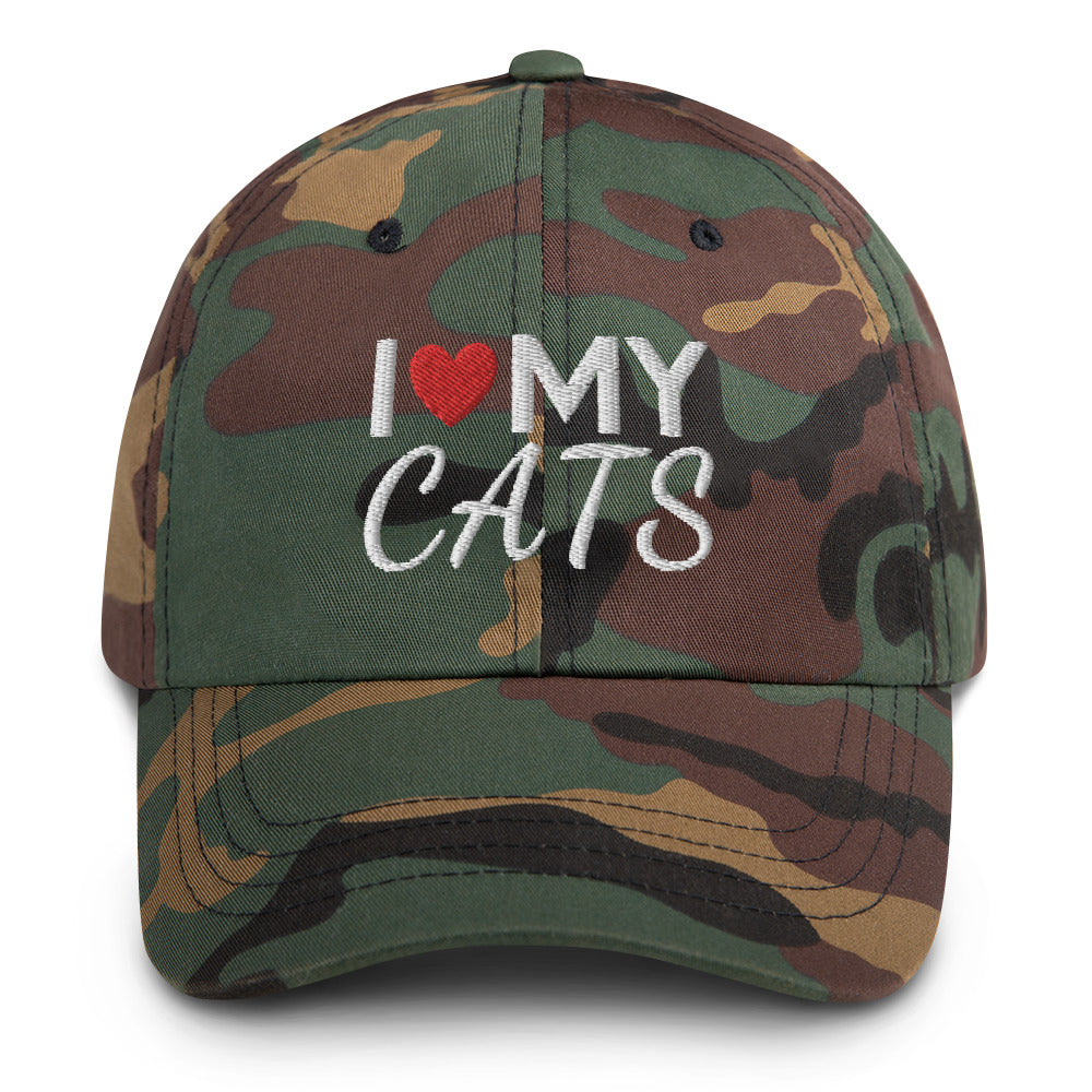 Cat LOVE Hat, I Love Cats Cap, Cat Life, Cat Hat, Cat Lover Hat, Women Hat, Animal Hat, Pet Hats, I Love My Cat Hats - Madeinsea©