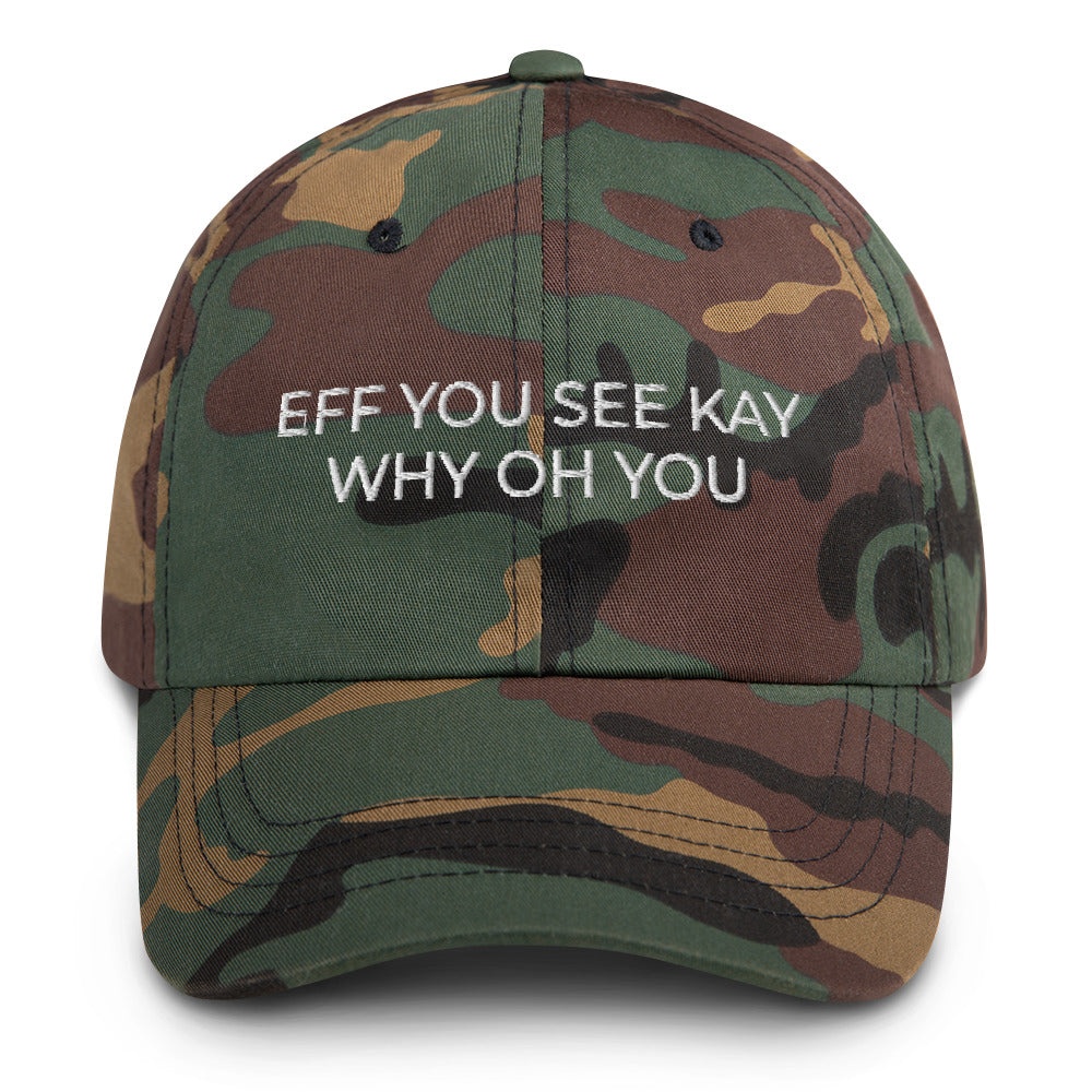 Eff You See Kay Why Oh You Hat, Elephants And Yoga Hat, Elephant Yoga Hat, Funny Yoga Hat, Funny Elephant Yogi, Elephant Quote Dad hat - Madeinsea©