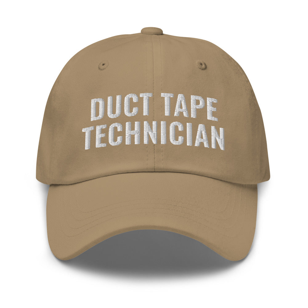 Duct Tape Technician | Funny Mechanic Contractor Fixit Handyman Dad Grandpa Baseball Joke Hat Dad Hat