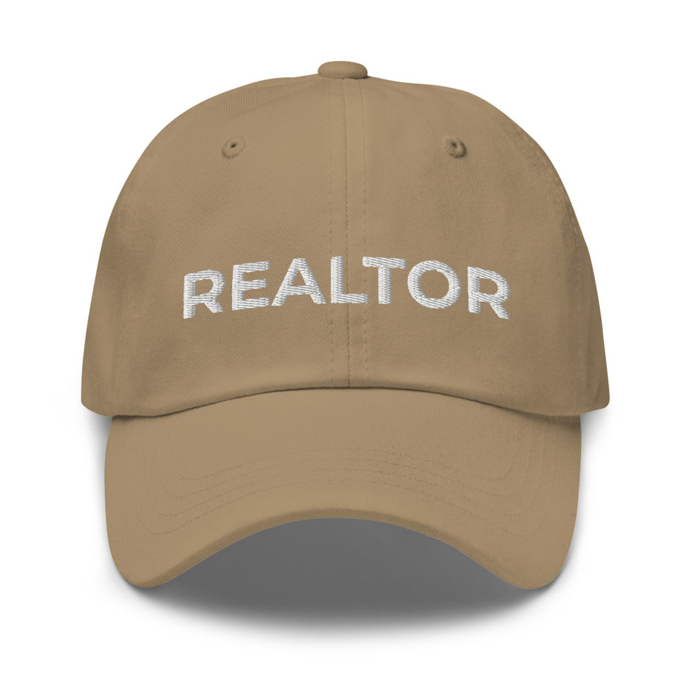 REALTOR hat, embroidered, Real Estate Agent Hat, gender neutral, simple, plain, minimal, closer, real estate, hustler, house, baseball cap - Madeinsea©