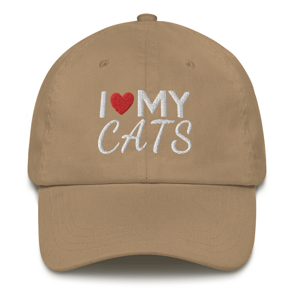 Cat LOVE Hat, I Love Cats Cap, Cat Life, Cat Hat, Cat Lover Hat, Women Hat, Animal Hat, Pet Hats, I Love My Cat Hats - Madeinsea©