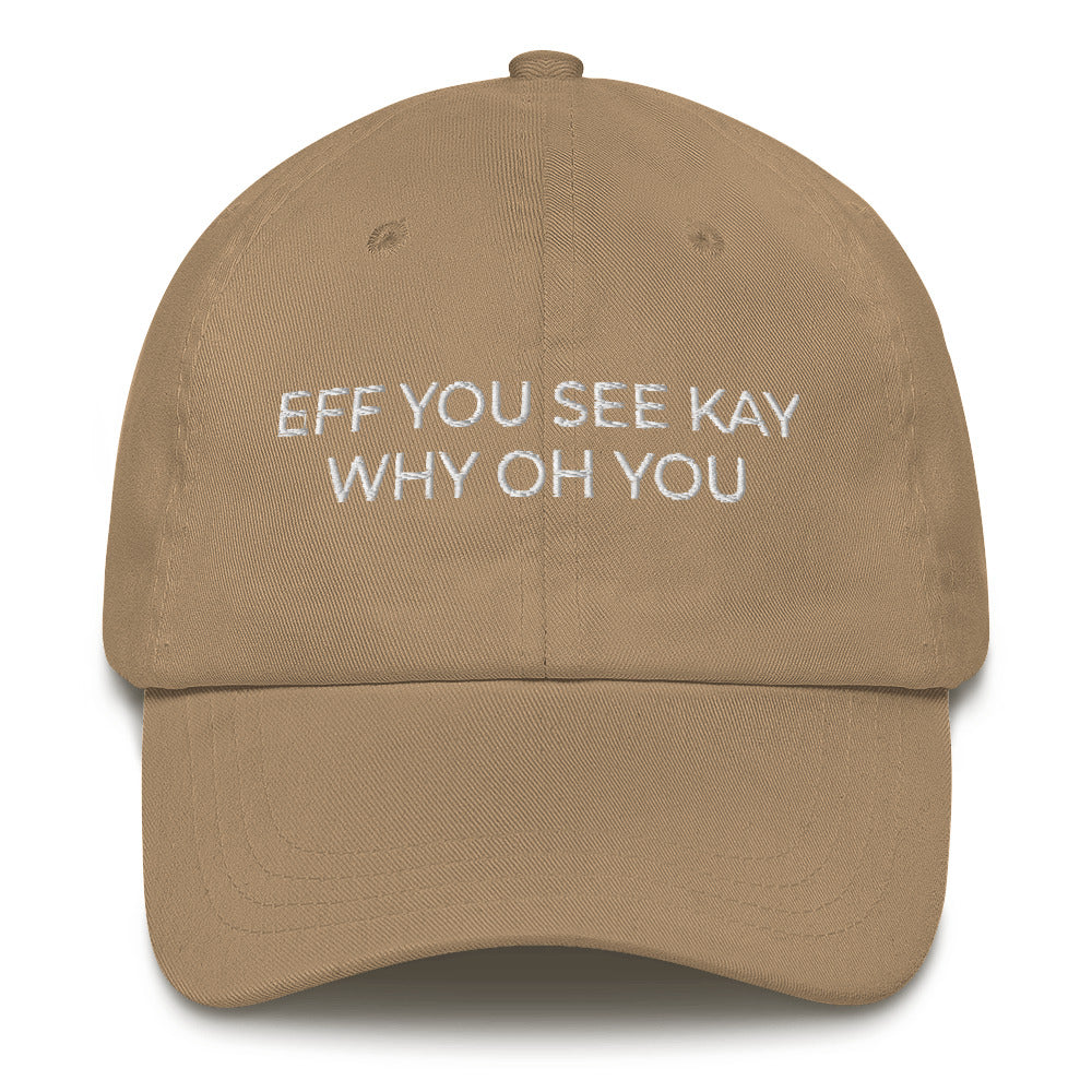 Eff You See Kay Why Oh You Hat, Elephants And Yoga Hat, Elephant Yoga Hat, Funny Yoga Hat, Funny Elephant Yogi, Elephant Quote Dad hat - Madeinsea©