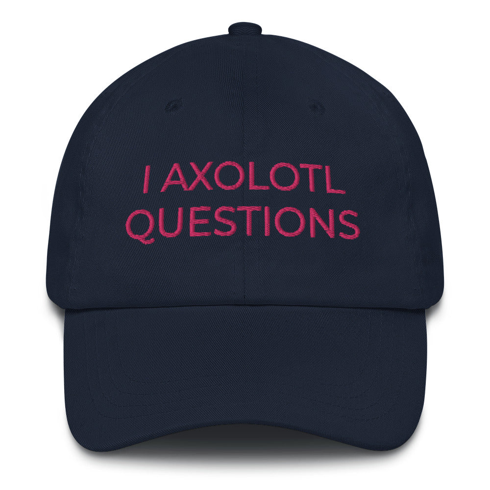 Axolotl Hat, I axolotl questions hat, axolotl cap, axolotl cute hat, mexican salamander hat, axolotl gift, axolotl, cute axolotl gifts