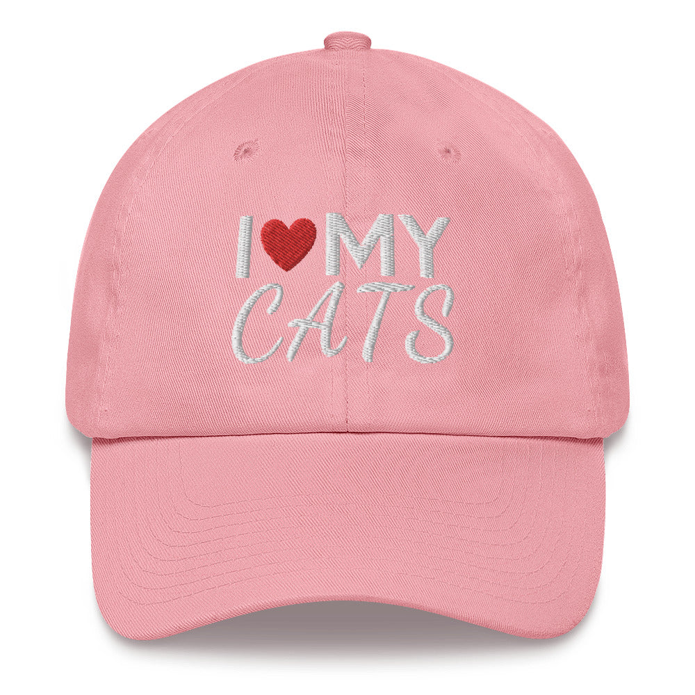 Cat LOVE Hat, I Love Cats Cap, Cat Life, Cat Hat, Cat Lover Hat, Women Hat, Animal Hat, Pet Hats, I Love My Cat Hats - Madeinsea©