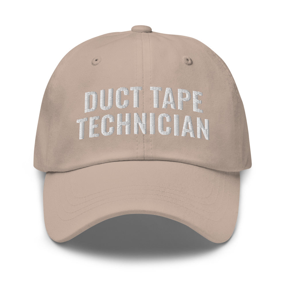 Duct Tape Technician | Funny Mechanic Contractor Fixit Handyman Dad Grandpa Baseball Joke Hat Dad Hat