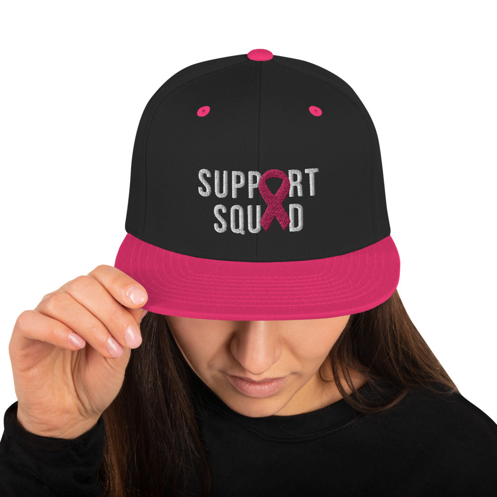 Breast Cancer Warrior Support Squad Breast Cancer Awareness Snapback Hat - Madeinsea©