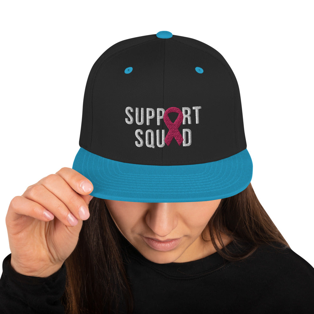 Breast Cancer Warrior Support Squad Breast Cancer Awareness Snapback Hat - Madeinsea©