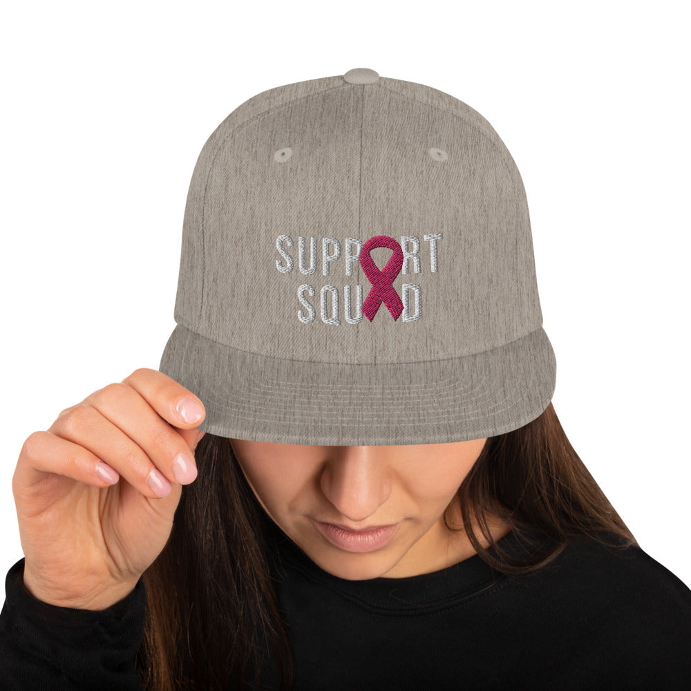 Breast Cancer Warrior Support Squad Breast Cancer Awareness Snapback Hat - Madeinsea©