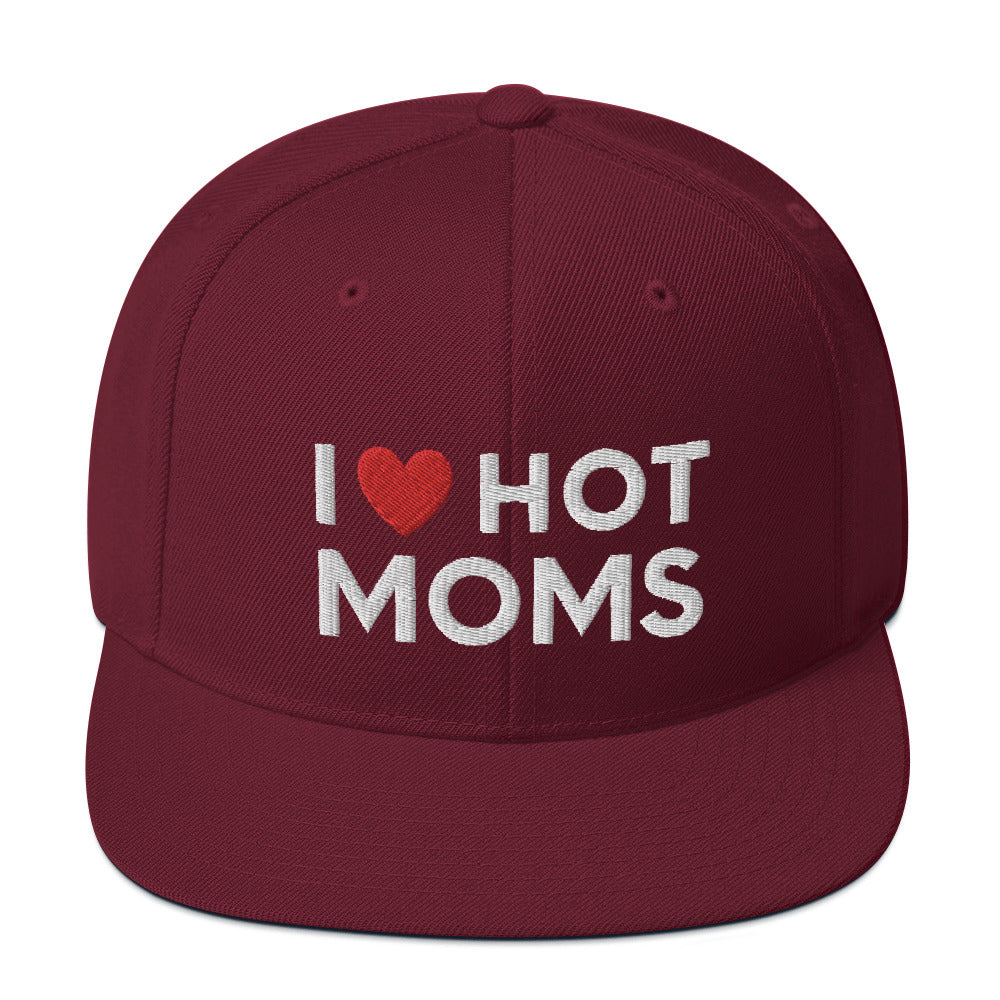 Ich liebe heiße Mütter Snapback Mütze, Lustige heiße Mütter Mütze, heiße Mütter Snapback Mütze, Lustige Milf Mütze, Geschenk für ihn, Lustige freche Geschenke