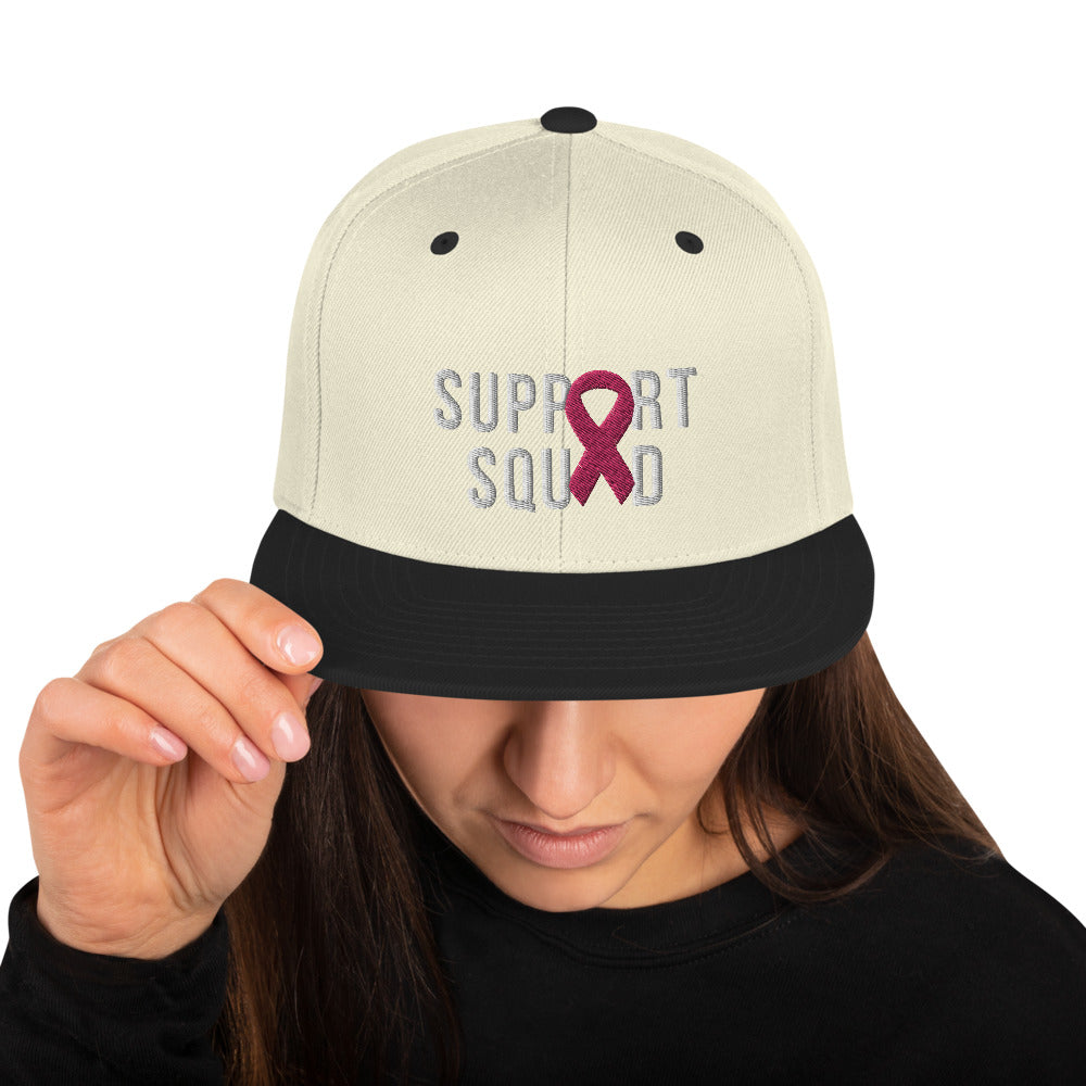 Breast Cancer Warrior Support Squad Breast Cancer Awareness Snapback Hat - Madeinsea©