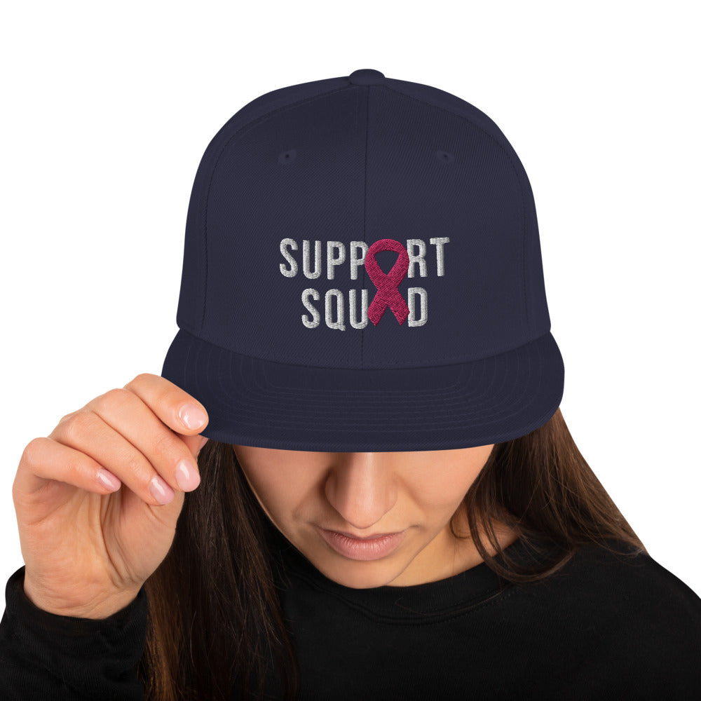 Breast Cancer Warrior Support Squad Breast Cancer Awareness Snapback Hat - Madeinsea©