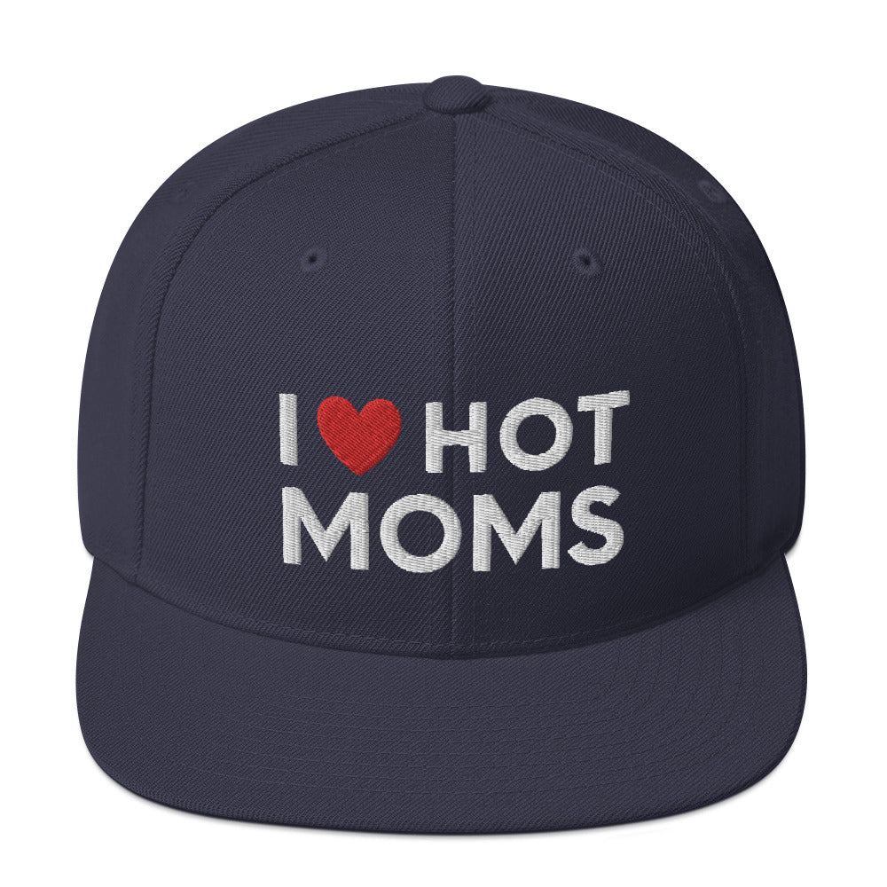 Ich liebe heiße Mütter Snapback Mütze, Lustige heiße Mütter Mütze, heiße Mütter Snapback Mütze, Lustige Milf Mütze, Geschenk für ihn, Lustige freche Geschenke