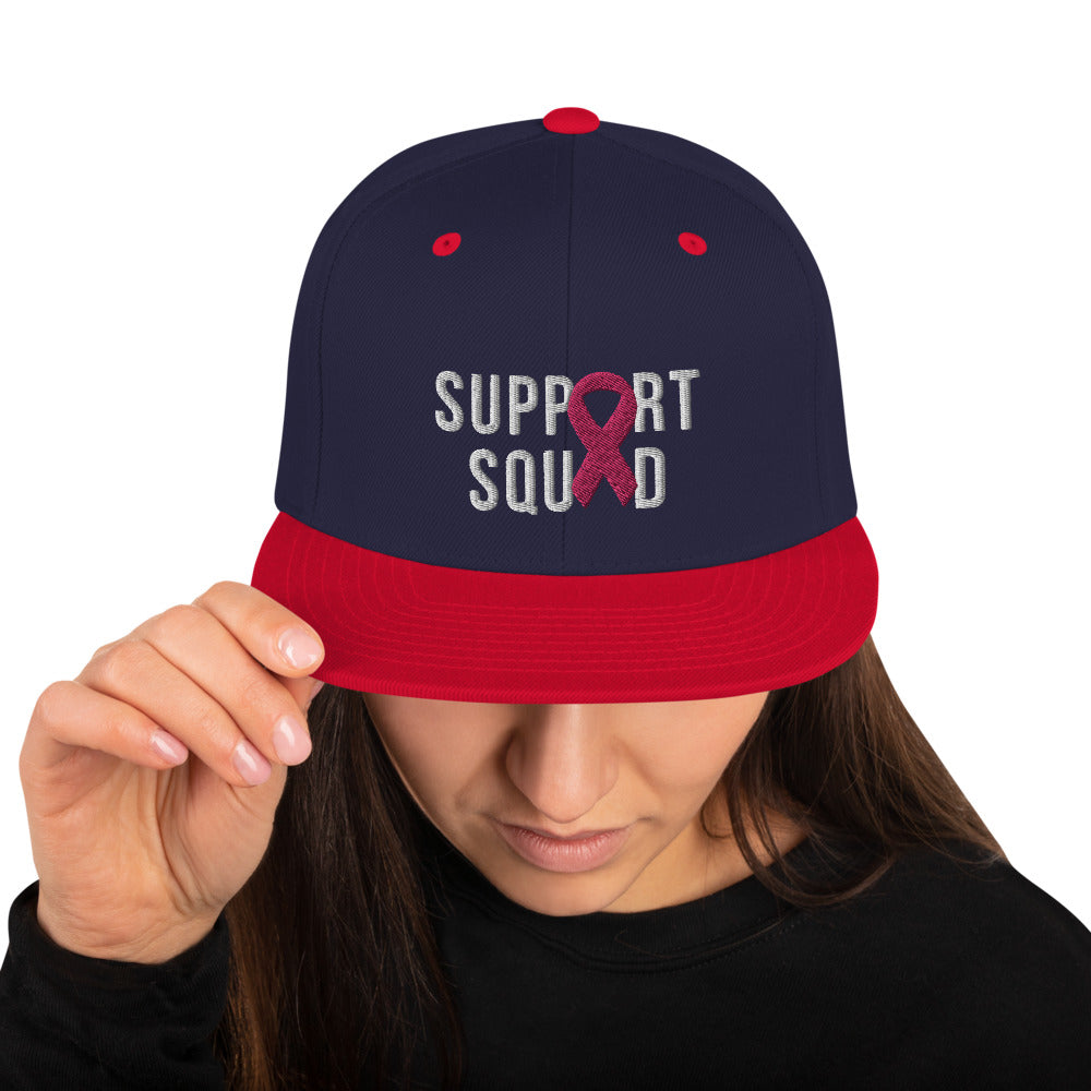 Breast Cancer Warrior Support Squad Breast Cancer Awareness Snapback Hat - Madeinsea©