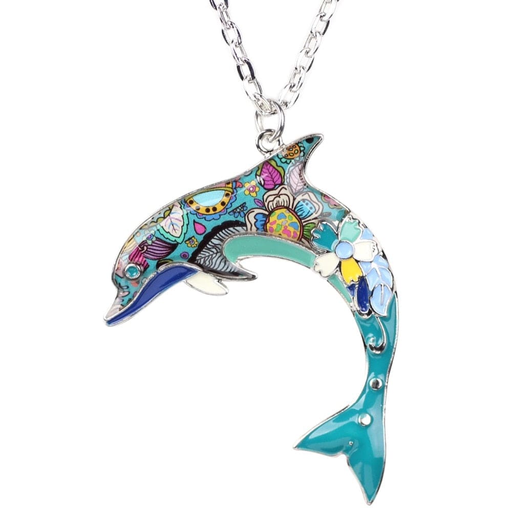 Colorful Dolphin Necklace